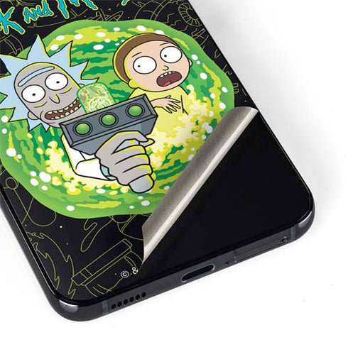 Adult Swim Rick and Morty Portal Travel Galaxy S22 Plus Skin